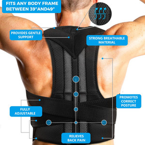 Corsé Ortopédico <span class=keywords><strong>Corrector</strong></span> de Postura para Escoliosis, para Hombres <span class=keywords><strong>y</strong></span> Mujeres, Transpirable, de Neopreno Elástico, Soporte para Espalda, Hombros <span class=keywords><strong>y</strong></span> Columna Vertebral - Product Image 2