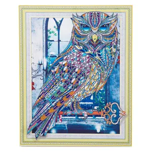 5d bricolage spécial en forme de diamant peinture aigle hibou série animale image diamant broderie mur Art décor