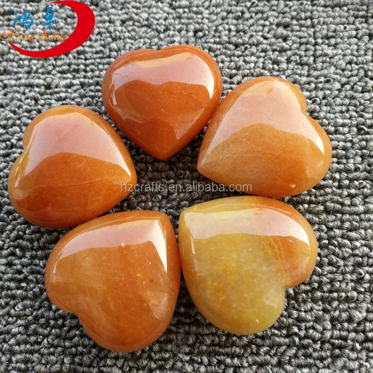2023 crystals healing stones rocks red aventurine heart shaped wholesale dealer Crystal Crafts