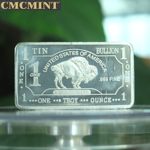 金属工艺品罐头批发1盎司999细金属锡水牛金条A155 - Product Image 3
