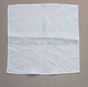 Venta al por mayor <span class=keywords><strong>de</strong></span> alta calidad textil Lino puro elegante pañuelo con la tubería bajo - Product Image 1