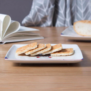 Fábrica OEM 8 pulgadas cuadrado <span class=keywords><strong>blanco</strong></span> de cerámica placa de la torta para hotel - Product Image 3