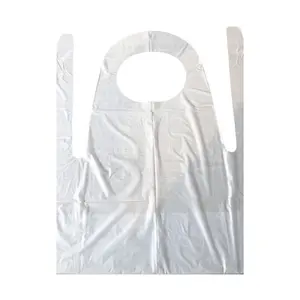 Wegwerp Non Woven Beschermende Plastic Koken Pe Cpe Wit Blauw Schort Top Kwaliteit