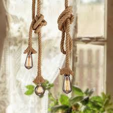 Lámpara de techo de cáñamo de estilo Industrial retro <span class=keywords><strong>rural</strong></span> E27, colgante sencillo de una sola cabeza, antigua, para restaurante, cafetería, tienda, iluminación de cuerda - Product Image 5