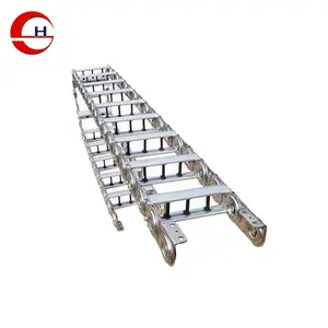 Steel metallic cable drag chain conveyor belt for cnc machnie