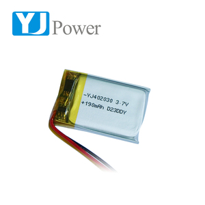 Pequeño 3,7 V batería recargable de Lipo de 402030 de 190 mAh baterías de litio para reproductor de audio - Product Image 2