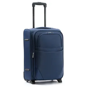 Fashion Canvas With Fabric Trolley Travel Luggage Cheap Travel Case Wheeled Luggage