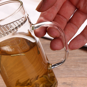 14oz <span class=keywords><strong>vetro</strong></span> <span class=keywords><strong>borosilicato</strong></span> tazza di tè con la maniglia per bere - Product Image 3