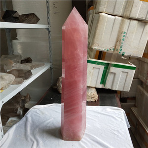 22.6kg natural rose cristal de quartzo cura varinhas de cristal tamanho grande obeliscos - Product Image 6