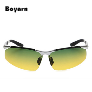 Polarizada visión nocturna del día hombres <span class=keywords><strong>de</strong></span> aluminio y magnesio gafas verde amarillo gafas táctica militar H015 - Product Image 4
