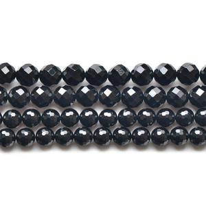 Di alta qualità A grade natural black onyx di pietra sfaccettato borda per monili che fanno (AB1577) - Product Image 1