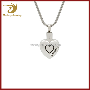 Memorial de La <span class=keywords><strong>Abuela</strong></span> y El Abuelo Corazón Cenizas de Cremación Recuerdo Colgante <span class=keywords><strong>Collar</strong></span> de La Joyería - Product Image 4