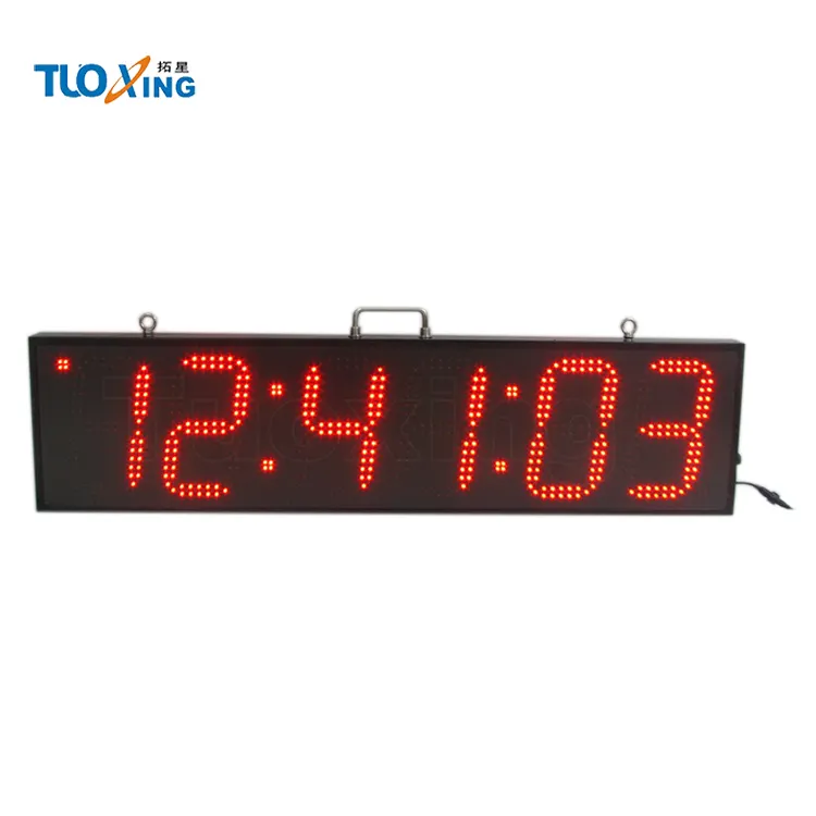 Cronómetro deportivo digital, led, 6 dígitos, 8 pulgadas