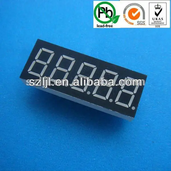 Low Price 0.36 inch 5 digit 7 segment led digital clock display