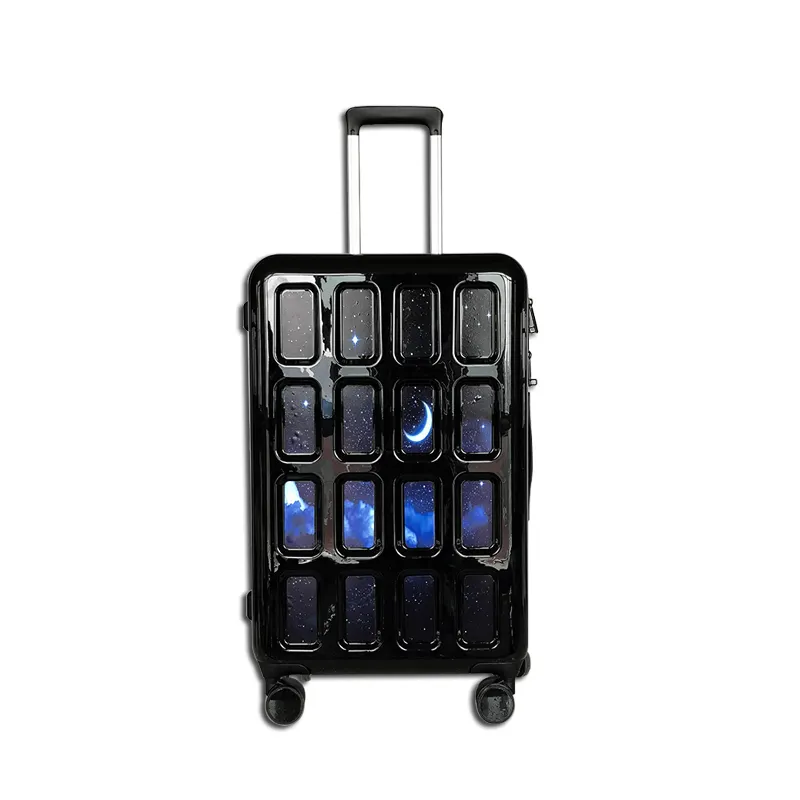 Wheeled Luggage Travel Trolley Suitcase Set Zipper ABS 4 Men Spinner TSA Lock Top & Side 210D Polyester & Sponge Weekender 20"