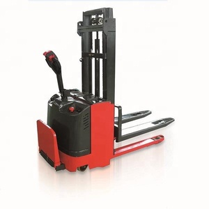 New model electric <strong>forklift</strong> <strong>hand</strong> <strong>push</strong> electric stacker powered pallet truck in china hw dc motor - Product Image 1