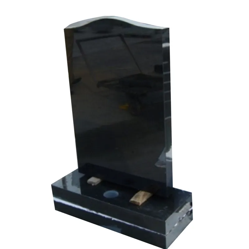 China Polished Black Granite Monuments Russian Tombstone