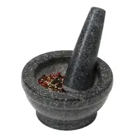 6 pollici/16 centimetri di pietra mortaio e pestello di spezie strumento medico frantoio granito mortaio ciotola