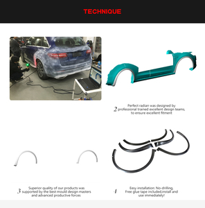 6 pièces/ensemble de garnitures d'ailes de passage de roue en fibre de carbone pour <span class=keywords><strong>Tesla</strong></span> <span class=keywords><strong>Model</strong></span> <span class=keywords><strong>X</strong></span> P90 75D P100 2016-2018 - Product Image 6