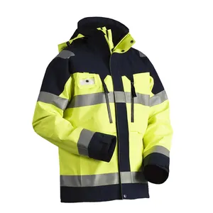 Winter outdoor workwear coat men's working jacket reflective safety jacket