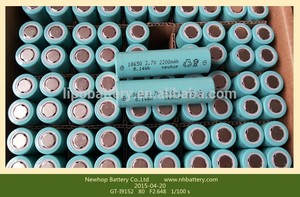 3.7 v de litio ion 18650 con 2200 mAh para antorcha y bancos de la energía - Product Image 2