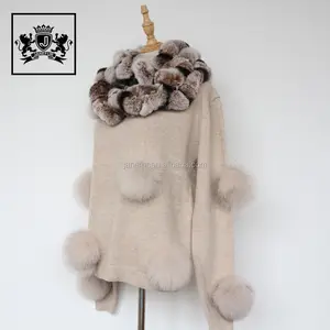 Vrouwelijke Echt Konijnenbont Stola Vrouwen Winter Warme Sjaal Hoge Kwaliteit Sjaal Groothandel/Detailhandel