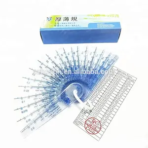 China manufacturer professional plastic feeler thickness gauge measuring range 0.02 to 2.0mm 23pcs/set