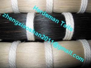 sin blanquear garañon caballo de pelo de la cola para <span class=keywords><strong>arco</strong></span> de violín - Product Image 1