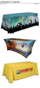 Oblong Wrinkle Proof 6' <strong>Table</strong> <strong>Cloth</strong> Printed <strong>3</strong> <strong>Sides</strong> Open Back <strong>Table</strong> Linen Cover - Product Image 4