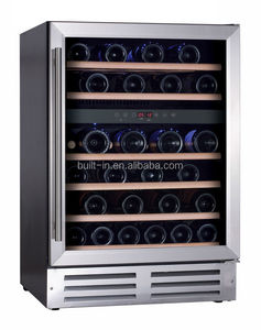 Vente chaude 870mm Hauteur 145L Refroidisseur De <span class=keywords><strong>Vin</strong></span> <span class=keywords><strong>Armoire</strong></span> 46 Bouteilles Capacité Électrique Intégré pour Ménage Hôtel Caractéristiques Porte En Verre - Product Image 2