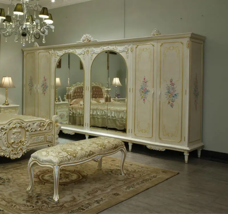 Mueble de dormitorio francés, mueble de dormitorio, <span class=keywords><strong>armario</strong></span> con espejo