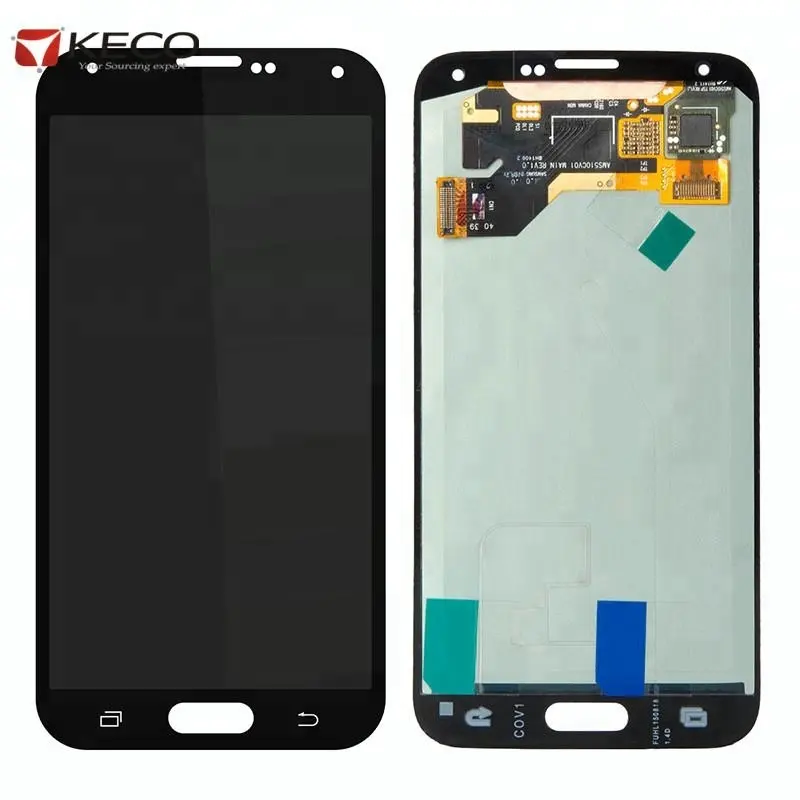 החלפת מסך מגע LCD עבור Samsung Galaxy S5, סיטונאי עבור Samsung Galaxy S5 G900A G900F SM-G900 תיקון צג lcd טלפון