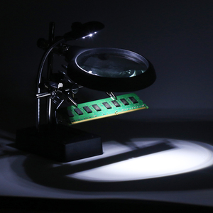 BIJIA Helping Hand với Magnifying Glass và Linh Hoạt Cổ <span class=keywords><strong>LED</strong></span> Desktop <span class=keywords><strong>Magnifier</strong></span> - Product Image 5