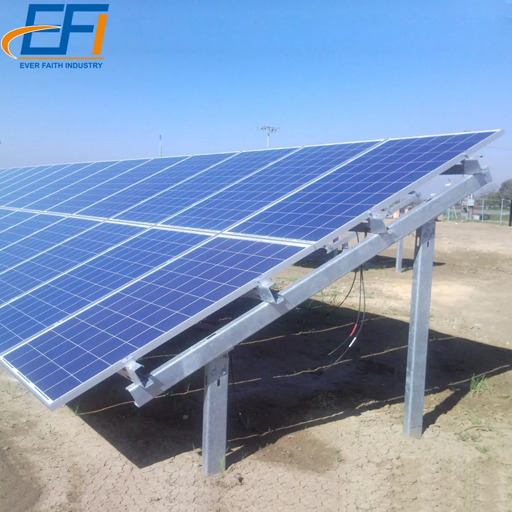 Galvanized Steel Rotate solar panel ground pole mounting holders Solar Panel Support Mounting Structure 45