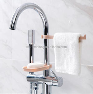 2 pz/set Piatto di Sapone Da Bagno Asciugamano Appeso Mensola della Cucina Rubinetto di Acqua Titolare Spugna - Product Image 3