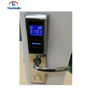 Touchkey rfid כרטיס אלקטרוני מלון LCD תצוגת נעילת מערכת חכם rf מלון מנעול דלת מערכת מחיר