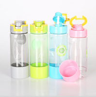 600ML vente en gros bouteille d'eau en plastique sans BPA bouteille d'eau potable de sport de voyage en plein air