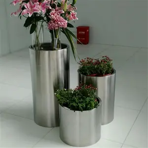 Metal vase for decoration garden pot flower vase