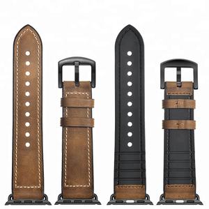 Nieuwe Aankomst Echt Lederen Siliconen Horlogebandje Voor Apple Watch <span class=keywords><strong>Band</strong></span> 38Mm 42Mm Oem - Product Image 1