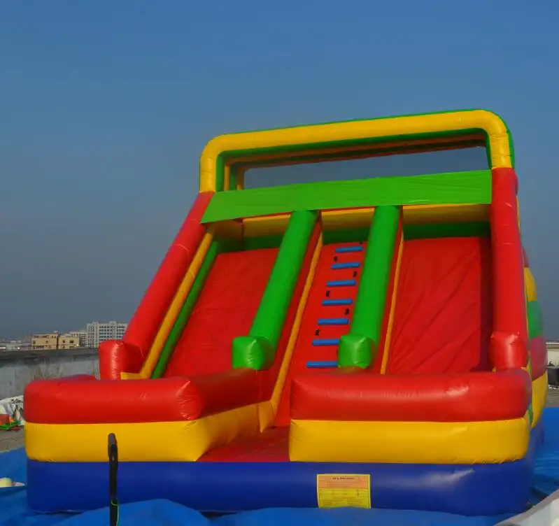 Commercial grade inflatable bouncy slide with two lines B4134