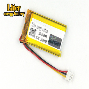 Socket 2.5-3 P 3.7 V 703545 1500 mah factory high quality lithium polymer battery rechargeable li-ion battery lipo - Product Image 1