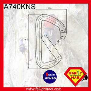 For Mountain Climbing Rescue 24KN Straight Gate Aluminum Carabiner - Product Image 3