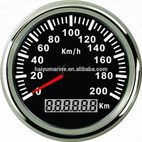 Digitaler GPS-Tachometer wasserdicht mit LCD-Kilometerzähler- Geschwindigkeitsmesser Mph-Knoten km/h-GPS-Antenne für Boot, Auto, Motorrad