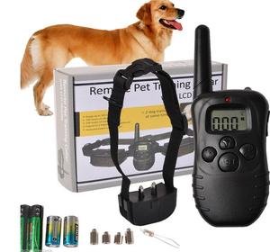 2 collares de entrenamiento para perros, pantalla <span class=keywords><strong>LCD</strong></span> remota, antiladridos, para dejar de ladrar, 300M - Product Image 1