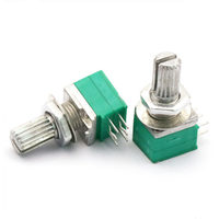 6 pieds RK097G double potentiomètre B5K B10K B20K B500K B100K poignée longueur 15mm six pieds