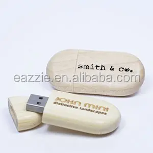 خشبية فلاشة مزودة بفتحة يو إس بي محركات هدية محركات أقراص USB الطباعة المخصصة للترقية