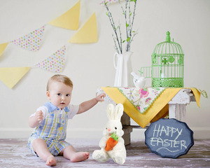 Peluche suave peluche lindo blanco Pascua conejito conejo para cestas para bebés - Product Image 2