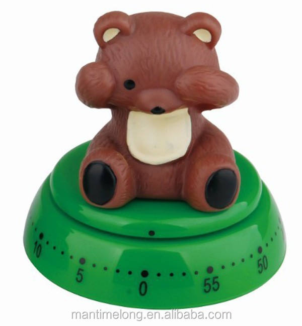 1-60min 360 Degree Fashion Cute Indoor Kitchen Cartoon Animal Mechanical Countdown Timer