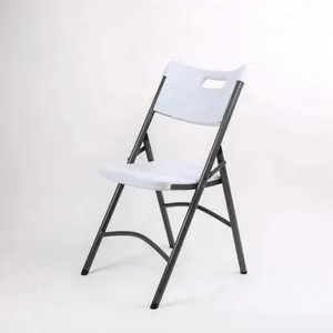 Comfortable Metal Legs Plastic Hdpe Folding Chair For Garden Outdoor