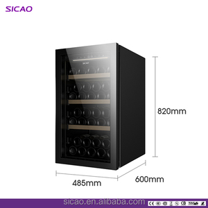 121L 49 şişeler soğutmalı Mini ayna cam şarap soğutucu, şarap soğutucu cam elektrikli masa soğutucu, şarap ekran buzdolabı - Product Image 3